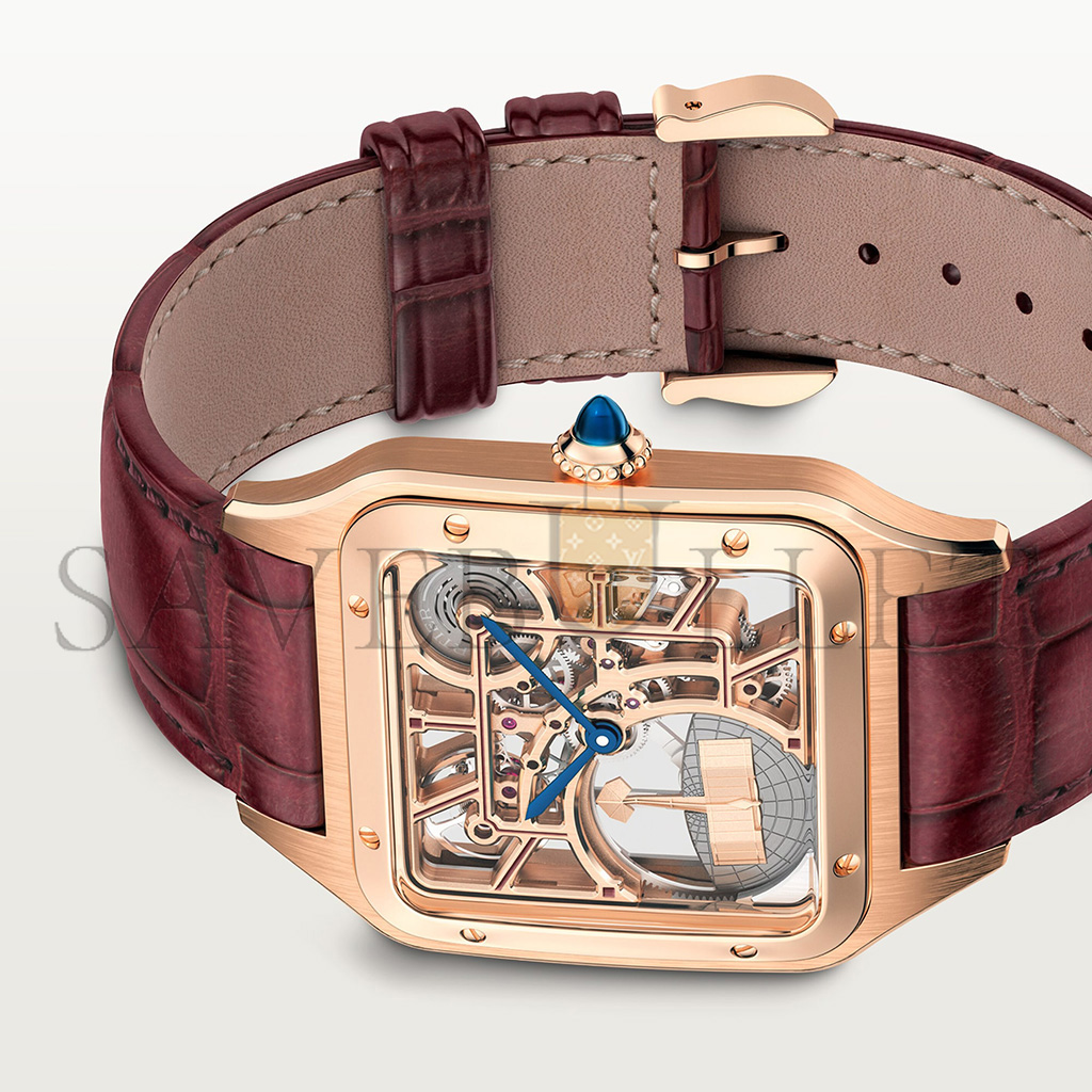 CARTIER SANTOS-DUMONT SKELETON WATCH WITH MICRO-ROTOR WHSA0030 CARTIER SANTOS-DUMONT SKELETON WATCH WITH MICRO-ROTOR WHSA0030